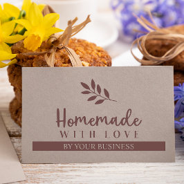 Carimbo De Borracha Modern Branches Homemade with Love Cote