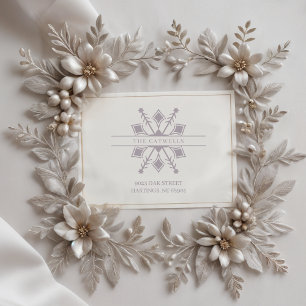 Carimbo De Borracha Modern Chic Snowflake Natal & Família Winter Na