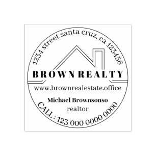 Carimbo De Borracha Modern House Roof Architect Real Estate