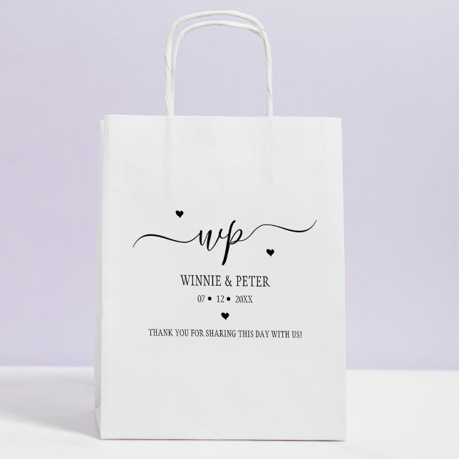 Carimbo De Borracha Modern Monogram Wedding Custom  (Criador carregado)