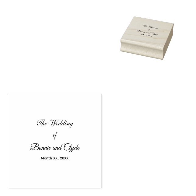 Carimbo De Borracha Modern Wedding Ceremony Decorative Rubber Stamp (Carimbado)