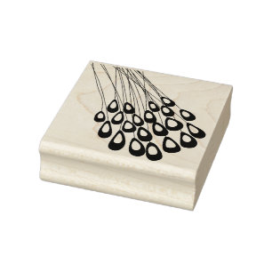 Carimbo de borracha moderno da pena estilizado do