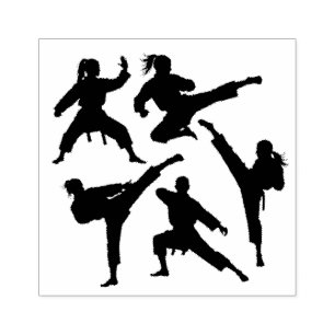 Carimbo De Borracha Moderno Karatê / Taekwondo / Judô Elegante