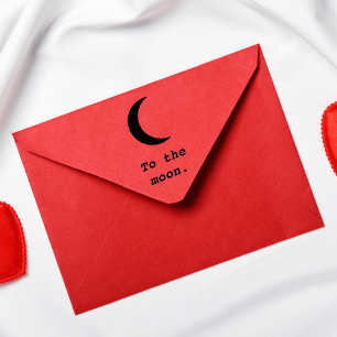 Carimbo De Borracha Moderno Simples à Citação da Lua