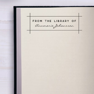 Carimbo De Borracha Moderno Simples Do Livro De Nomes Personalizados D