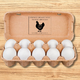 Carimbo De Borracha Monogram Egg Carton Stamp Farm Fresh Eggs