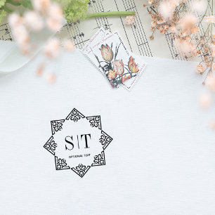 Carimbo De Borracha Monograma Celta Elegante