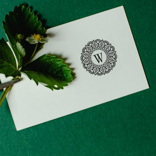 Carimbo De Borracha Monograma da família Mandala