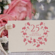 Monograma de 25 de Casamento de Flores Selvagens