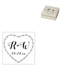 Monograma de Casamento Russo por Coração Floral Si