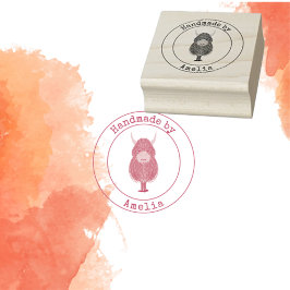 Carimbo De Borracha Monograma de Vaca Highland Fabricada Por