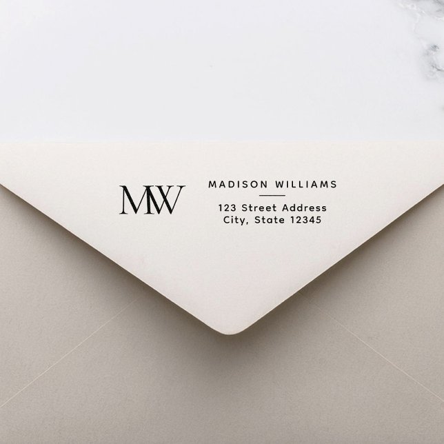 Carimbo De Borracha Monograma moderno elegante (Criador carregado)