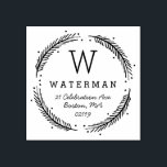 Carimbo De Borracha Monograma Russo Wreath<br><div class="desc">Faça uma impressão duradoura com um selo de borracha personalizado para qualquer ocasião!</div>