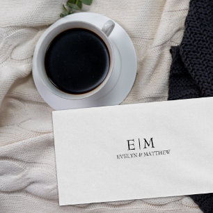 Carimbo De Borracha Monograma simples de nomes personalizados