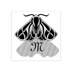Carimbo De Borracha Monograma Tribal Tiger Moth