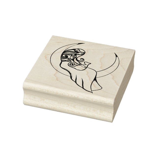 Carimbo De Borracha Moon Witch MoonChild Pagan Wicca Art (Carimbo)