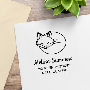 Carimbo De Borracha Morada da Raposa que Dorme