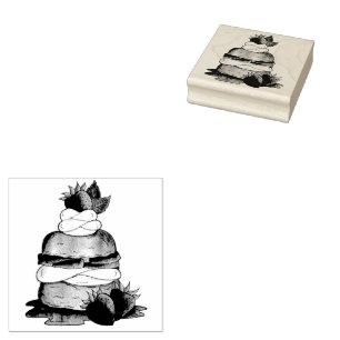 Carimbo De Borracha Morango Morango Amorteca Bolo Amoras