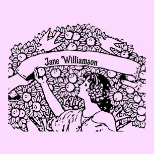 Carimbo De Borracha Mulher colhendo maçãs