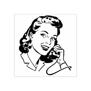 CARIMBO DE BORRACHA MULHERES BONITO NO TELEFONE