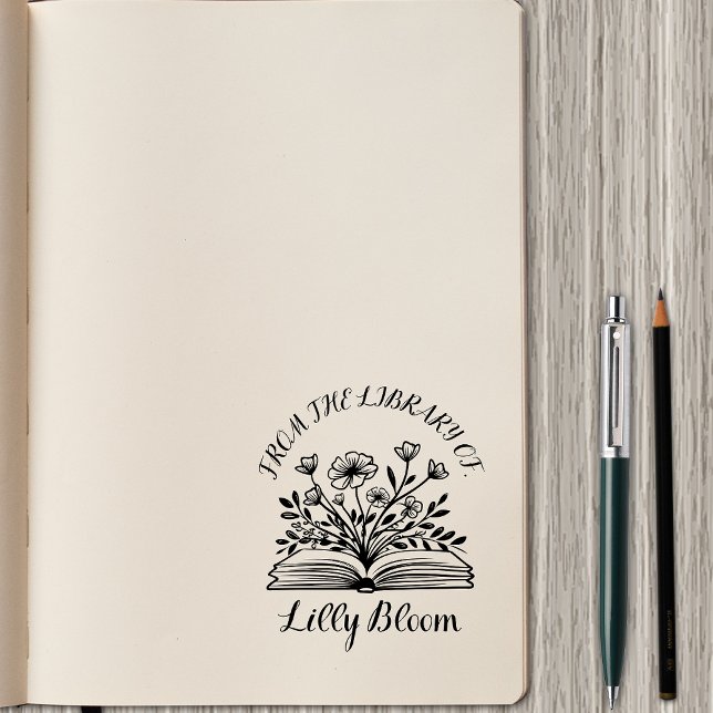 Carimbo De Borracha Na Biblioteca de - Nome Personalizado (Criador carregado)