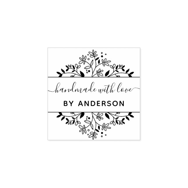 Carimbo De Borracha na moda botânico feito à mão (Impressão)