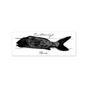 Carimbo De Borracha Nado de Bluefish