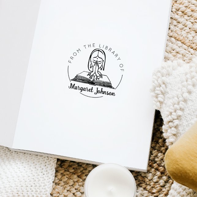 Carimbo De Borracha Namaste Book from the Library of, (Criador carregado)