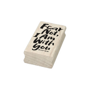 Carimbo De Borracha NÃO MEDO, estou com você religioso - Isaiah 41:10