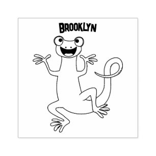 Carimbo De Borracha Nata-dançarina de laranja feliz e giro