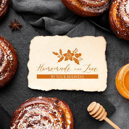 Carimbo De Borracha Natal Holly Flowers Homemade com Citação de Amor