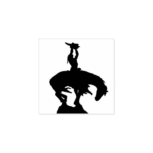 Carimbo De Borracha Nativo Americano levantando Buffalo Skull (Impressão)