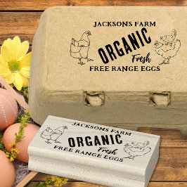 Carimbo De Borracha Negócios de Ovos de Galinha Orgânicos