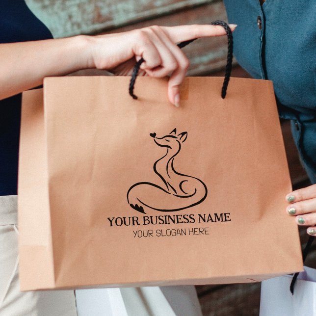 Carimbo De Borracha Negócios Personalizados de Raposa, Grande (Criador carregado)