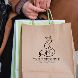 Carimbo De Borracha Negócios Personalizados de Raposa, Grande