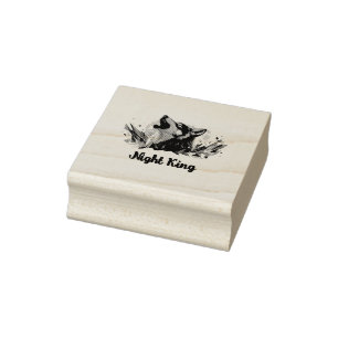 Carimbo De Borracha Night King - Howling Wolf com Lua