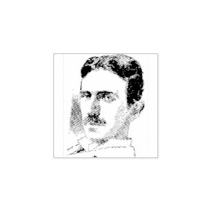 Carimbo De Borracha Nikola Tesla Drawing