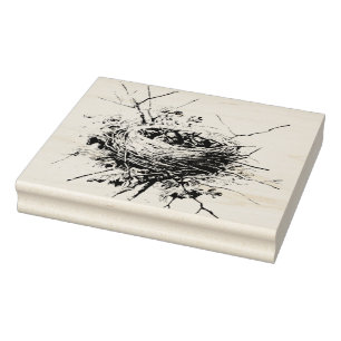 Carimbo De Borracha Ninho de Robins para bebês