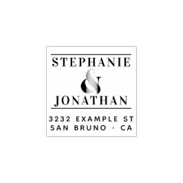 Carimbo De Borracha Noivado de Tipografia Elegante Dourada e Preta Mod