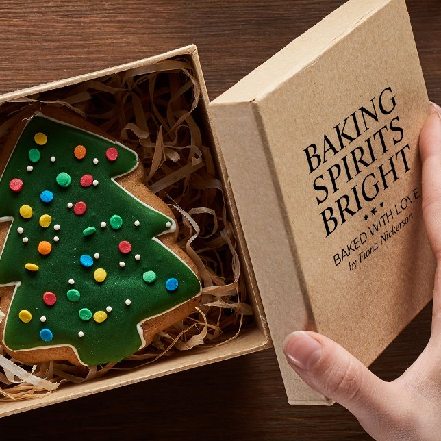 Carimbo De Borracha Nome Brilhante de Sprits para Assar (Baking Sprits Bright Name Rubber Stamp)