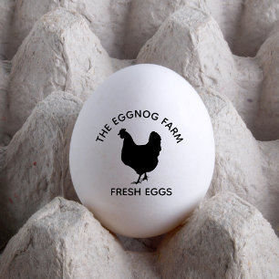 Carimbo De Borracha Nome comercial da Fazenda de ovos personalizada   