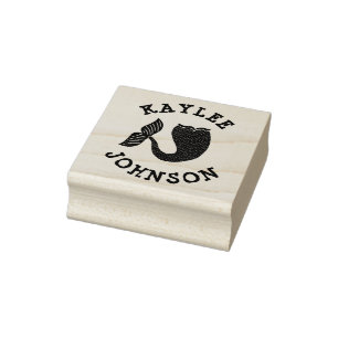 Carimbo De Borracha Nome da Cauda da Sereia da Tendência