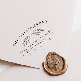 Carimbo De Borracha Nome da Família Botânica Clássica Endereço de Devo