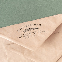 Carimbo De Borracha Nome da Família Botânica Clássica Endereço de Devo