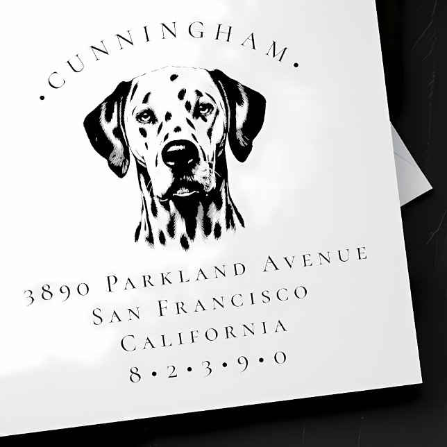 Carimbo De Borracha Nome da família de animais de estimação Dalmaciano (Criador carregado)