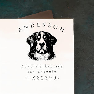 Carimbo De Borracha Nome da Família de Cachorros de Montanha Bernese e