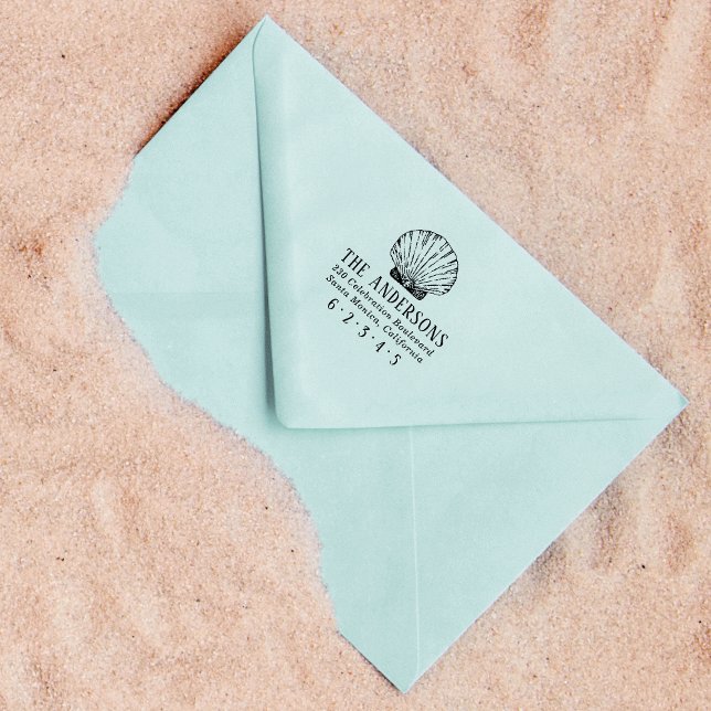 Carimbo De Borracha Nome da família personalizada do Shell náutico e e (Criador carregado)