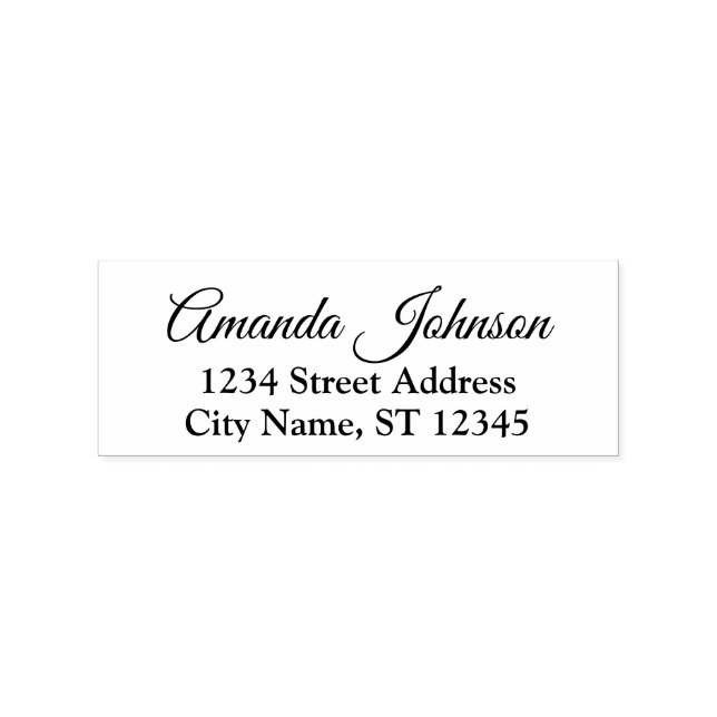 Carimbo De Borracha Nome da família personalizada Endereço RSVP Real (Impressão)