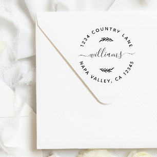 Carimbo De Borracha Nome da Família Personalizada Voltar ao Endereço d