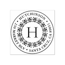 Nome da família Round do Monograma Clássico Endere